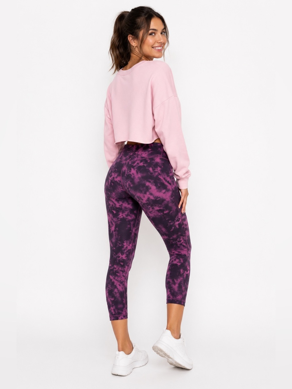 lululemon athletica Pink and Purple Tie-Dye Leggings size 6 NWT